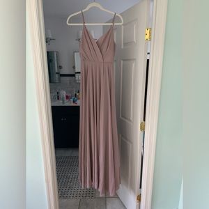 Lulus All About Love Taupe Maxi Bridesmaids Dress